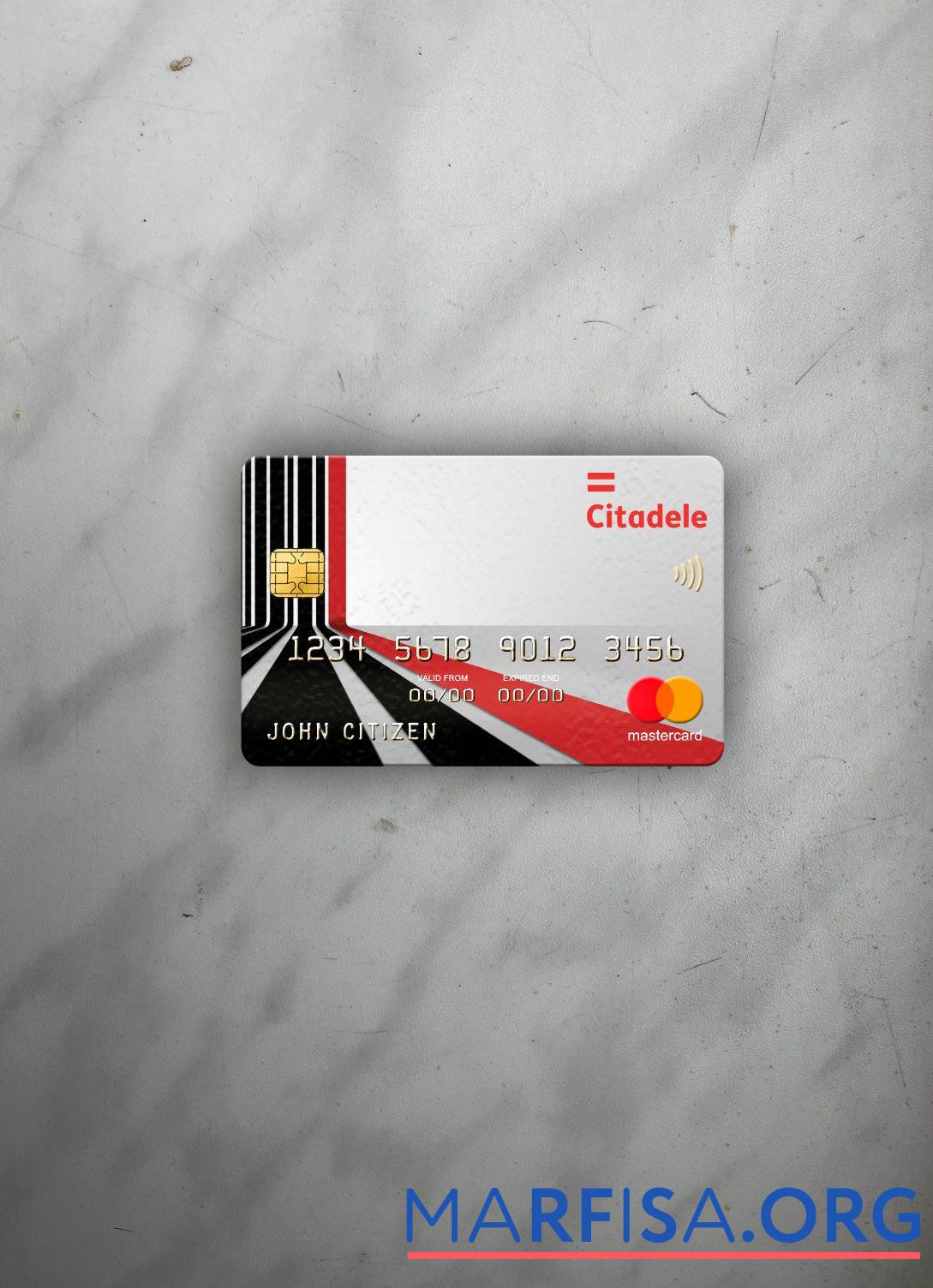 Blank Lithuania (Litva) Citadele bank mastercard photolook front template